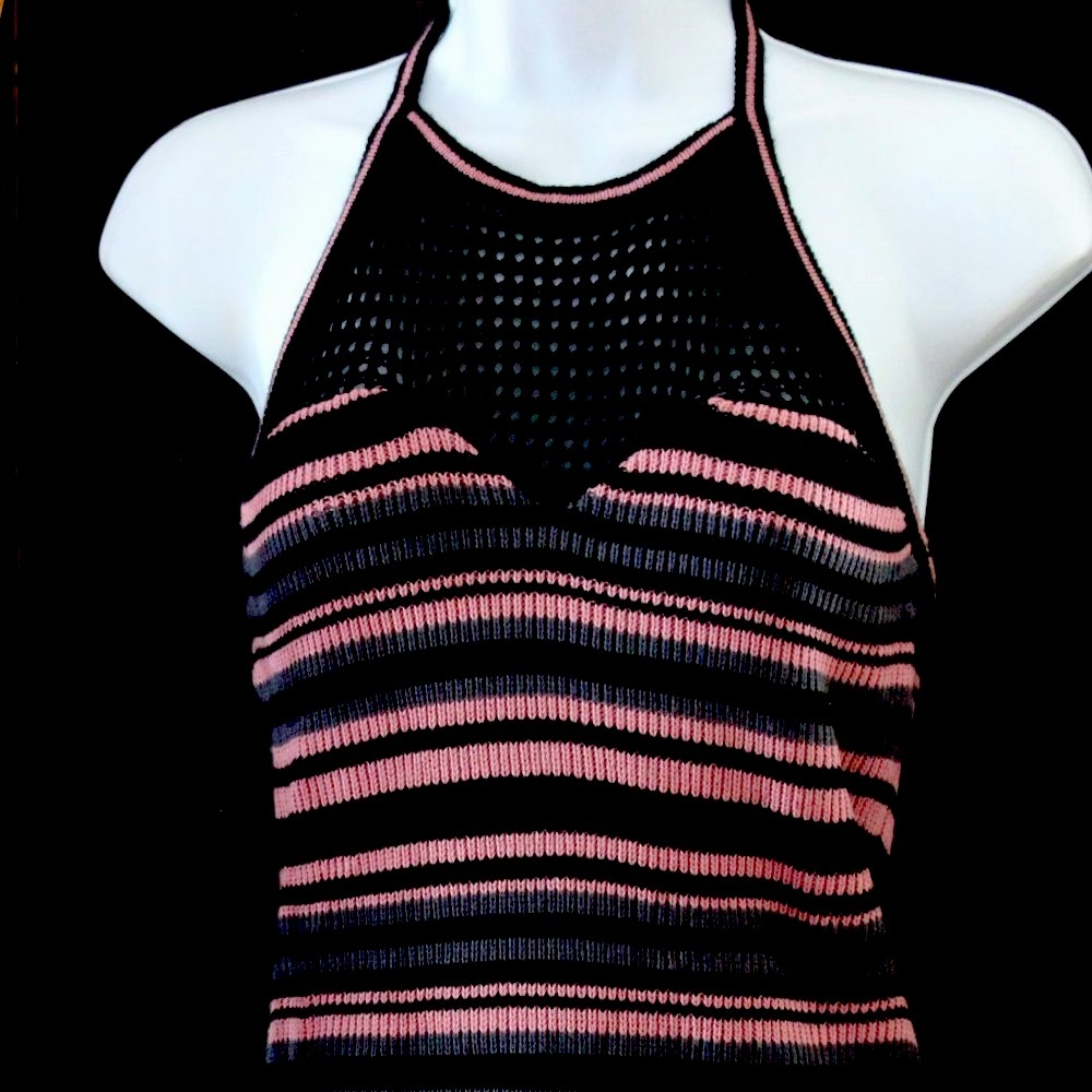 Candie's Knitted Crochet Halter Top